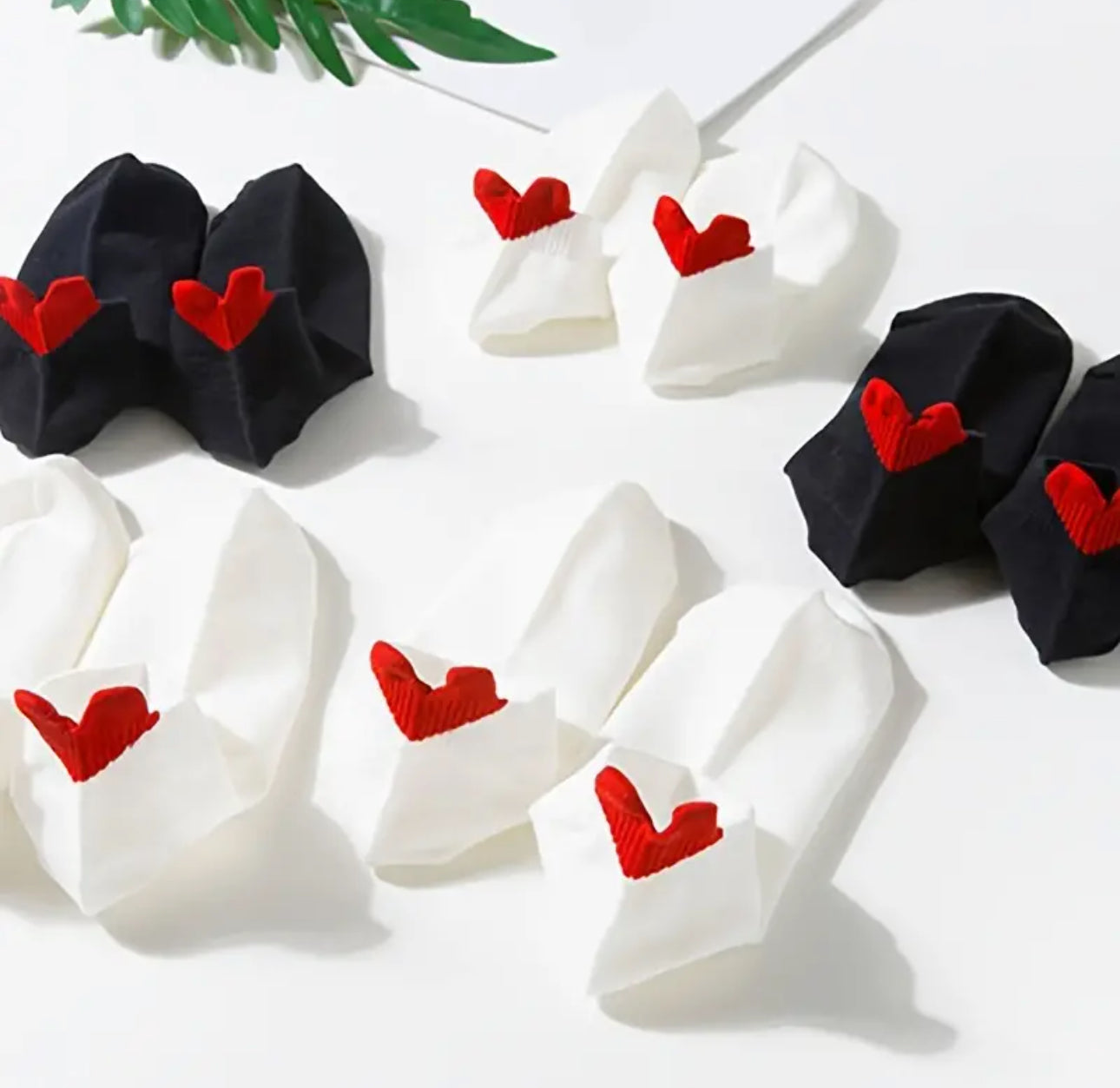 Heart socks - black - 1 pair