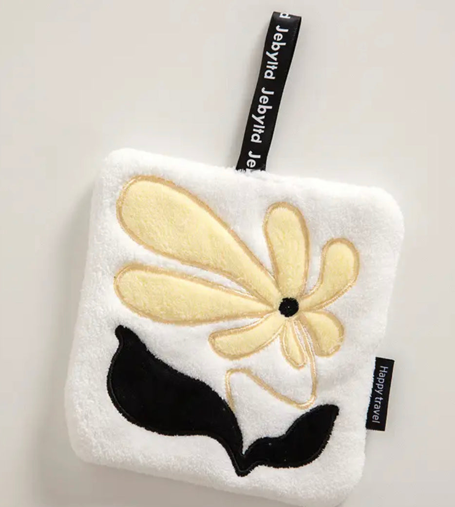 Yellow flower - make up towel