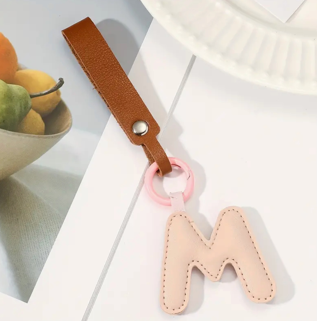 Letter M - Pu leather accessory